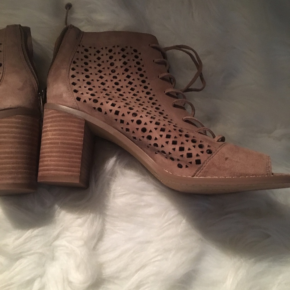 New Vince Camuto lace up booties.